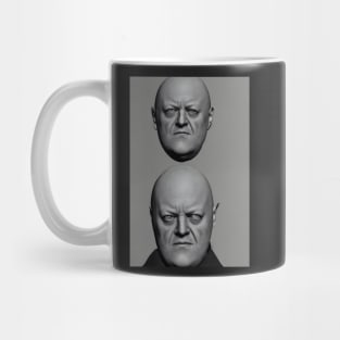 Black and White Cyberpunk Aleister Crowley The Great Beast of Thelema painted in a Surrealist and Impressionist style Mug